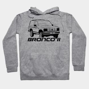 1989-1990 Ford Bronco II Black, with tires Hoodie